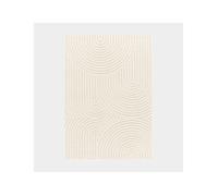 Tapis de salon en relief - Circle - Courbe crème - 160 x 230 cm