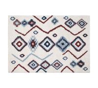 Atmosphera Créateur d'intérieur - Tapis Déco Imprimé "Berbère" 60x110cm Ivoire & Bleu Beige G