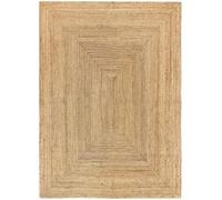 Tapis de salon et chambre HAMID - Tapis Jute Alhambra - 100% Fibre de Jute Naturelle - Tissé à la Main - Tapis 160 x 230 cm