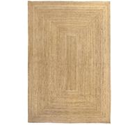 Tapis de salon et chambre HAMID - Tapis Jute Alhambra - 100% Fibre de Jute Naturelle - Tissé à la Main - Tapis 220 x 360 cm
