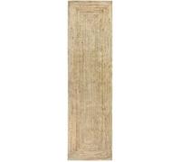 Tapis de salon et chambre HAMID - Tapis Jute Alhambra - 100% Fibre de Jute Naturelle - Tissé à la Main - Tapis 80 x 300 cm