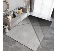 Tapis De Salon, Grand Carré Moderne Tapis De Couloir, Chambre Décor Tapis Antidérapant, Tapis De Sol Imprimé 3D pour Coucher Bureau Hôtel Rayures De Texture Géométrique Abstraite 80 X 1/9193199868303