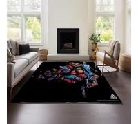Tapis De Salon - Grand Tapis De Salon Ultra Doux Et Lavable Motif Basket-Ball, Motif Décoratif Moderne, Résistant Et Antidérapant (Basket-Ball 02,60x90 cm)