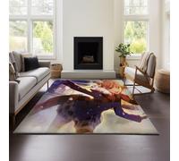 Tapis De Salon Lavable en Machine, Grand Tapis De Chevet Vintage Doux Et Antidérapant, Décoration De Chambre À Coucher FateStay Night (FN 02,100x150 cm)