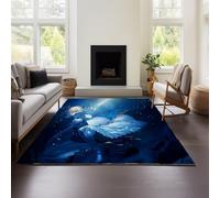 Tapis De Salon Lavable en Machine, Grand Tapis De Chevet Vintage Doux Et Antidérapant, Décoration De Chambre À Coucher FateStay Night (FN 01,80x120 cm)