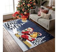 Tapis de Salon Lavable Pile Courte et Douce 160x240 cm Modèle de Père Noël Tapis Antidérapant Tapis de Sol Grand Tapis,Tapis de Chambre Doux,intérieur Chambre d'enfant Tapis de Sol Doux