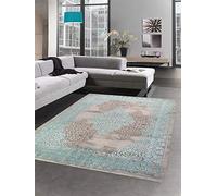 Tapis de salon modèle vintage oriental turquoise gris Größe 160x230 cm
