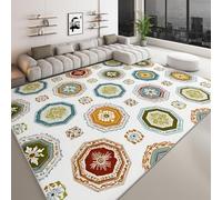 Tapis de Salon Moderne 140 x 200 cm Milieu du XXE siècle, Tapis antidérapant Mandala géométrique Fleurs Doux et Durable - Moquette Grand Lavable pour Chambre Adulte Salle à Manger Cuisine