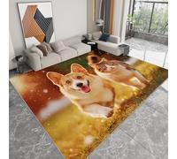 Tapis de Salon Moderne 140 x 200 cm Multicolore, Tapis Antidérapant Animaux Chats Chiens Prairie Doux et Durable - Moquette Grand Lavable pour Chambre Adulte Salle à Manger Cuisine Salle de Jeu