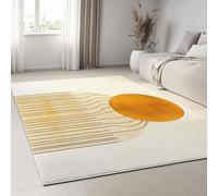 Tapis de Salon Moderne 160 x 230 cm Abstrait Médiéval Style Moderne Géométrique, Tapis Imprimé Ton Chaud Doux et Léger - Moquette Antidérapant pour Salle à Manger Chambre Couloir Bureau Salle de Jeu