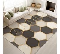 Tapis de Salon Moderne Abstrait À Poils Courts Minimaliste Luxe Élégant Géométrique Motif - Tapis Doux Moelleux 40 x 60 cm, Antidérapant Chambre à Coucher Moquette, Ne Perd Pas Ses Poils