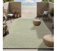 the carpet Santo Plus Tapis Moderne pour Salon, Chambre à Coucher, Vert, Style bohème, 80 x 250 cm, en polypropylène