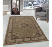 Tapis de salon oriental classique CARPETTEX - Beige - 80 x 150 cm - 100% polypropylène