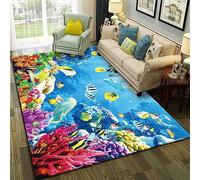 Tapis De Salon Paysage sous-Marin De Poissons 3D Motif Tapis pour Salon Chambre Grande Surface Tapis Antidérapant Enfants Tapis De Sol Tapis À Poils Courts Tapis De Jeu 160 X 230 Cm / 62,99-2F0V+U2N
