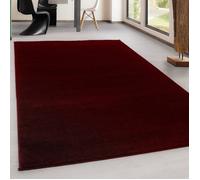 Tapis de salon pile courte moderne couleur unique moucheté Rouge (80x150 cm)