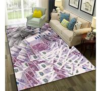 Tapis De Salon Poils Ras Grand Tapis De Chambre Style Moderne Intérieur Antidérapant Tapis Imprimé Dollar Euro Devise Billet De Banque Argent 3D, Paillasson Confortable Doux Lavable 10-46751422574543