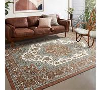 Tapis de Salon rétro 160 x 200 cm, antidérapant, intérieur et extérieur, pour Patio, tipi, Chevet et Cuisine, Facile à Nettoyer et à Entretenir