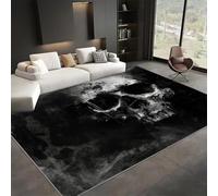 Tapis de Salon Style Gothique Crâne Dark Fantasy Tapis Chambre 120x170 cm Tapis Salon Moderne Grand Tapis de Salon Antidérapant à Poils Courts Tapis Doux Chambre Poil Ras Tapis de Sol Bureau