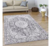 Tapis De Salon Tapis Poil Ras Tapis Vintage Abstrait Oriental Moderne Bordure