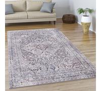 Tapis De Salon Tapis Poil Ras Tapis Vintage Abstrait Oriental Moderne Bordure