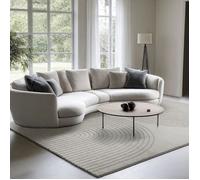 the carpet Elisa, Tapis Moderne de Salon, Design géométrique, Haute densité de Poil et agréablement Doux, Gris, 140 x 200 cm