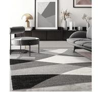 Tapis de salon - The Carpet PEARL - Gris - 200x280 cm - Design géométrique moderne