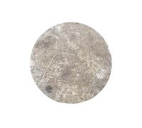 Tapis de salon tissé plat - Cities Collection - Space Trip - 240 x 240 cm - Style Graphique Artistique, Inspiré des Anciennes Cartes - Décoration Visuelle Moderne Gris G