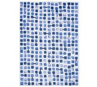 Tapis de salon tissé plat Cobblestone - Craft Collection - Amparo Blues - 280 x 390 cm - Motifs Abstraits avec Dégradés, Texture Unique, Design Artistique Bleu G