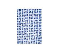 Tapis de salon tissé plat Cobblestone - Craft Collection - Amparo Blues - 80 x 150 cm - Motifs Abstraits avec Dégradés, Texture Unique, Design