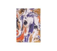 Tapis de salon tissé plat Fresque - Gallery Collection - Purple Game - 170 x 240 cm - Couleurs Vives, Design Artistique, Inspiré d'un Atelier de Peinture Bleu G