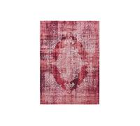 Tapis de salon tissé plat Kirman - Fading World Collection - Margaux - 170 x 240 cm - Design Inspiré par Louis de Poortere, Évanescence Artistique, Texturé et Nostalgique Rouge G