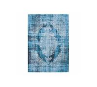 Tapis de salon tissé plat Kirman - Fading World Collection - Storm - 280 x 390 cm - Design Inspiré par Louis de Poortere, Évanescence Artistique, Texturé et Nostalgique Bleu G