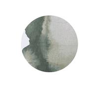 Tapis de salon tissé plat Lagoon - Meditation Collection - Palm Green - 140 x 200 cm - Design inspiré des taches d'encre, teintes vives et naturelles