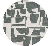 Tapis de salon tissé plat Papercut - Craft Collection - Sea Spray - 170 x 240 cm - Design Moderne Bauhaus avec Formes Déconstruites, Tangram, Équilibre entre Forme et Couleur Vert G