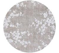 Tapis de salon tissé plat - Sakura Collection - Morning Mist - 240 x 240 cm - Design Élegant de Cerisiers en Fleurs, Inspiré du Printemps Gris G