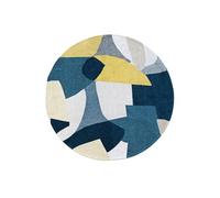 Tapis de salon tissé plat Shapes - Gallery Collection - Duck Song - 240 x 240 cm - Design texturé, formes abstraites entrelacées, couleurs dynamiques