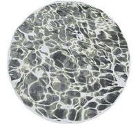 Tapis de salon tissé plat Swim - Meditation Collection - River - 200 x 280 cm - Design cyanotype inspiré de la fluidité de l'eau, reflets brillants, effet tactile avec fil blanc flammé Vert G