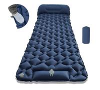 Tapis de salon - Votre zone de refroidissement portable, tapis de couchage autogonflant avec pompe, matelas gonflable de voiture pour randonnée en plein air (bleu foncé)