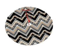 Tapis de sapin de Noël avec impression en zigzag noir et blanc avec impression pour la maison, les vacances, les fêtes, les décorations d'intérieur et d'extérieur