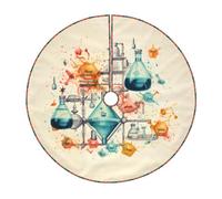 Tapis de sapin de Noël imprimé chimie pour décoration de fête de Noël