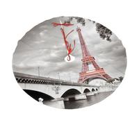 Tapis de sapin de Noël imprimé Tour Paris avec impression pour la maison, les vacances, les fêtes, les décorations d'intérieur et d'extérieur