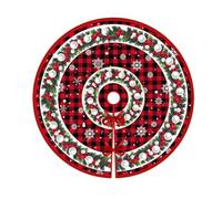 Tapis de sapin | Jupe de sapin de Noël | Jupe de sapin de Noël en polyester doux | Décoration de Noël rustique vintage pour fête, festival, marché