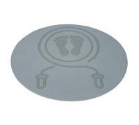 Tapis de Saut à Corde Tpe Antichoc, 23,6 Pouces, Gris | Absorption des Chocs, Texture sans Rebond, Usage Intérieur à Maison, Silencieux, sans Odeur