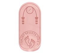 Tapis de saut à la corde Tapis de sol professionnel antidérapant for corde à sauter, 140 x 60 1,2 cm, yoga, danse en intérieur, silencieux, absorption des chocs, insonorisé(Pink Powder mesh bag)