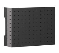 Tapis de saut en longueur, Kit de rangement for panneau perforé en métal avec 12 crochets, noir, plusieurs tailles(40x17x30cm)