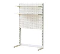 Tapis de saut en longueur, Lot de 6 étagères réglables en métal autoportantes avec panneau perforé, plusieurs couleurs et plusieurs tailles(White,92 * 165cm/36.2 * 65in)