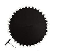 Tapis de saut pour trampoline d'extérieur hautement élastique avec cadre rond durable avec crochets en V en métal pour un rebond et une sécurité améliorés