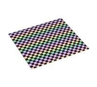 Tapis de séchage à vaisselle à carreaux colorés dégradé arc-en-ciel - Tapis de séchage absorbant pour comptoir de cuisine, tapis de séchage de Noël de 40,6 x 45,7 cm, tapis égouttoir à vaisselle avec