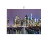Tapis de séchage à vaisselle absorbant avec motif imprimé New York Cityprint pour cuisine, égouttoir à vaisselle, tapis de table antidérapant, set de table, 45,7 x 61 cm