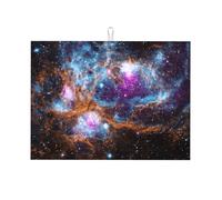 Tapis de séchage à vaisselle absorbant motif galaxie de l'univers galaxie, tapis d'égouttoir, tapis de table antidérapant, set de table, 45,7 x 61 cm